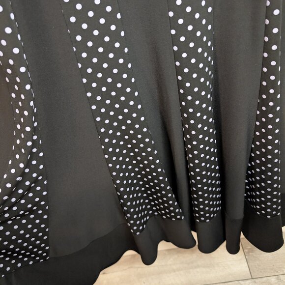 Frank Lyman Sleeveless Polka Dot Midi Party Dress | Black | Size 16 | New Years - Picture 3 of 8